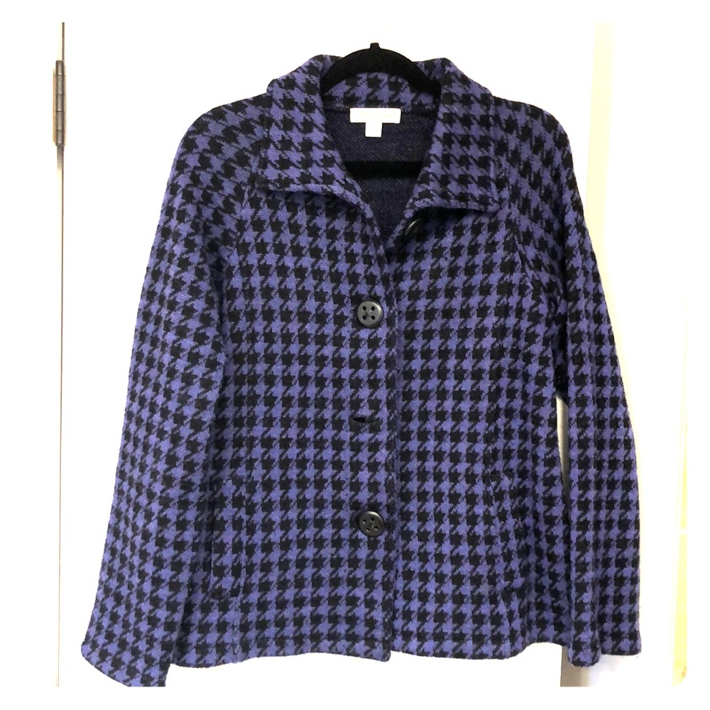 Coldwater  Creek Buffalo Plaid Knot Jacket